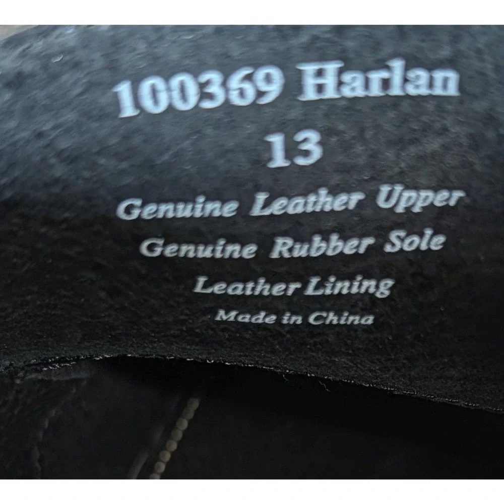 Aston Grey Harlan Men's 13 Black Leather Oxford Dress Shoes Lace Up Business